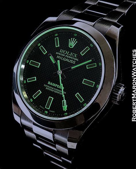 rolex oyster perpetual milgauss bamford limited edition|rolex milgauss bamford.